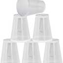 Aspen Creative 32668-6A, Empire Clip-On Chandelier Lamp Shade, White, 2 1/2" Top x 4" Bottom x 5" Slant Height, Set of 4