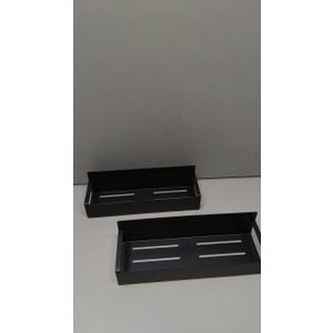 4 Pack Moveable Fridge Magnetic Spice Racks,Metal Black