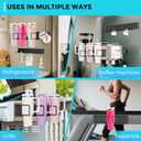 2 x Magnetic Cup Holder for Stanley 40 oz, Fridge Magnet Organizer Set Include Stanley Cup Holder - Tumbler Lid Organizer - 6 Hooks for Storage Kitchen Accessories, Storage for Stanley Accessories