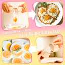 2 in 1 Egg Shell Opener with Piercer, Hard Boiled Egg Peeler, Cute Egg Cracker for Raw Eggs, Egg Separator for Home Kitchen Gadgets Tool, Beige