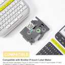 COLORTY Replacement for Brother P-Touch Label Maker Tape TZe 12mm 0.47 Clear Ribbon Laminated TZ Color on Transparent Refills for Ptouch PT-D210 D220 H110 1000 1280 D400 Cube, 1/2" x 26.2', 6 Pack