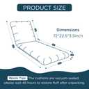 Codi Outdoor Chaise Lounge Chair Cushions, 80X26, Navy 1 Pack