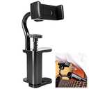 Chasefun Guitar Phone Holder, Adjustable and Rotatable Mount for Guitars, Ukuleles, and Basses, Hands-Free Sheet Music Stand for Video Recording, Live Streaming, and Online Teaching