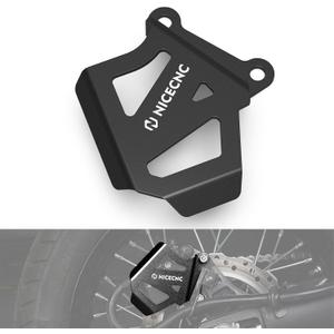 NICECNC CNC Rear Brake Caliper Protection Plate Compatible with Kawasaki KLR650 2008-2024, Back Brake Caliper Cover Shield, Anodization, Aluminum, Black