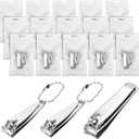 45 Pcs Nail Clipper Set Stainless Steel Fingernail and Toenail Clippers Individually Wrapped Nail Cutters Bulk, Large and Small