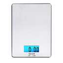 Taylor 11lb Stainless Steel Digital Kitchen Scale, Ultra-Thin, Silver