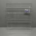 FEMELI 21 * 21 Inch Nail Polish Wall Rack, Easy to Install, Clear Acrylic Nail Polish Display Holder Organizer 6 Tier Hold Up To 90-120 Bottles