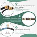 Giraffe Tools Garden Hose 5/8" Custom Length, No Kink, Flexible, Leakproof Water Hose, 600 Burst PSI, 10ft Double Female Fittings,Black Orange