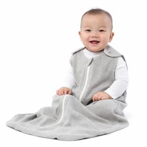 baby deedee Sleep Nest Basic - Baby Sleep Sack 0.6 TOG 18-36 Months, Cotton Sleeping Bag with Patented Shoulder Snaps, Toddler Wearable Blanket for Boys & Girls, Calming Gray