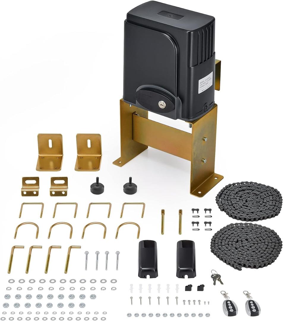 CO-Z APP Smart Automatic Sliding Gate Opener, 280W Electric Gate Opener for Doors up to 1400lb 40ft, Driveway Home Garden Gate Opening System, Gate Complete Kit with Remote Control & IR Sensor