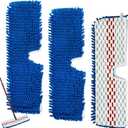 Mop Heads Replacements for Ocedar 3-Action Microfiber Flip Mop, 3 Pack Double Sided Mop Replace Head Mop Refills with Microfiber & Chenille for Dry Wet Use, Reusable, Machine Washable