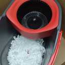 O-Cedar EasyWring Microfiber Spin Mop, Bucket Floor Cleaning System, Red, Gray, Standard