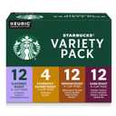 Starbucks K-Cup Coffee Pods, Starbucks Blonde, Medium, Dark Roast and Flavored Hot or Iced Coffee, Variety Pack, 40 Keurig Pods (EXP 08/07/26)