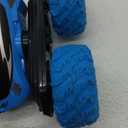 KKONES Remote Control Car, 2.4GHz Double Sided 360 Flips Rotating Electric Race RC Stunt Car, LED Wheel & Headlight High Speed Off Road Cars Toy Gift for 3 4 5 6 7 8-12 Year Old Boy Toys (Blue)