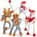 Chirstmas Gifts Toys for Kids, 4 Pack Suction Pop Tube Fidget Toys Chirstmas Themed, Chirstmas Stocking Stuffers for Boys Girls, Sensory Autism Toys for Children with Autistic ADHD