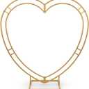 Metal Wedding Arches Heart Shaped Arch Frame Frame for Indoor/Outdoor Birthday Party Decoration (Color: Gold)