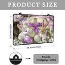 Easter Theme Glass Stove Top Cover Protector,Heat Resistant Range Ceramic Stove Top Covers Mat,Easter Eggs & Bunny Cooktop Protector,Cherry Blossoms Glass Cooktop Protector
