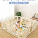 Baby Play Mat 50" X 50" Playpen Mat Waterproof Baby Floor Mat Non-Slip Cushioned Baby Crawling Mat, Activity Playmats for Babies, Toddlers, Infants, Play & Tummy Time (50x50, Fox)