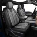 Pickup Seats Covers Compatible with Dodge Ram 1500 2009-2024 Limited Truck Pleather Seat Covers Custom Fit Dodge Ram 2500 3500 (Gray,2 PCS Front Seat)
