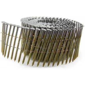 B&C Eagle A3X120HDRC Round Head 3-Inch x .120 x 15 Degree Hot Dip Galvanized Ring Shank Wire Collated Coil Framing Nails (250 per box)