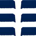BRILLMAX 6 Pack Navy Blue Tablecloths for 6 Foot Rectangle Tables 90 x 132 Inch - 6ft Rectangular Bulk Linen Polyester Fabric Washable Cloth Cover for Wedding Reception Banquet Birthday Party