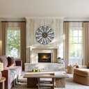 Vantic 30'' Windmill Large Wall Clock, Distressed Metal Clock