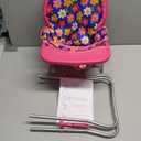 Baby Doll High Chair Foldable with Tray for Girl Pretend Play Toy Feeding Seat for Toddlers Children Compact Toy Furniture Blue