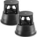 Briwooody 2 Pack Rolling Step Stool with Wheels Non-Slip Platform Retractable Portable Stool Max Load 330 Lbs for Kitchen Home Bathroom Office Library Garage