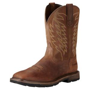 ARIAT MEN'S GROUNDBREAKER SQUARE TOE WESTERN WORK BOOTS
 7