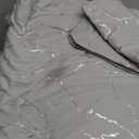 Holawakaka Silver Metallic Marble Comforter Set Queen Size Glitter Bedding Set, Grey/Silver