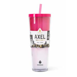 Manna™ Axel™ Plastic Tumbler & Straw Set - Pink