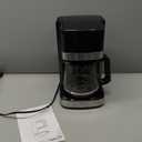 Amazon Basics Programmable 12 Cup Drip Coffee Maker with Glass Coffee Pot (1.9 Qt), Auto Shut-off, Touch Screen, Auto Pause, Removable Filter Basket, Black & Silver