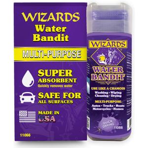 Wizards Water Bandit - Multi Purpose Synthetic Drying Chamois for Autos, Trucks, Boats, Motorcycles, and Homes - Machine Washable Car Drying Towel - King Sized Chamois Cloth For Car - 27 x17 Inches