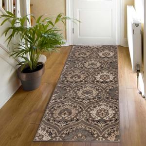 SUPERIOR Indoor Modern Living Room Runner Rug, 2'7"x10', Light Blue