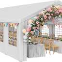 YITAHOME 20x40FT Party Tent Heavy Duty Wedding Tent Event Shelters Outdoor Canopy Upgraded Galvanized Steel Carport with Removable Sidewall Windows for Commercial and Parties (White)