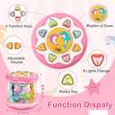 Baby Girls Toys 0-6 Months, Ocean Rotating Projector Music Light Up Newborn Aquarium Toy, Infant Tumme Time Toy for 3 4 5 6 7 8 9 Months, Crawling Toys for 1 Year Old, Gifts for Birthday, Baby Shower