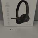 TECKNET Wireless Headset, Bluetooth Headset with Noise Cancelling Microphone - Rechargeable Bluetooth V5.2 Headphones, 50H Playtime & Mic Mute, On Ear Headphones for Trucker/Remote Work/Call Center (Deep Black)