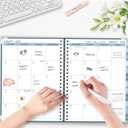 GuassLee Large 2026 Planner, Weekly and Monthly Planner from January 2026-December 2026, 8.5"x 11" Calendar Agenda Book with Back Pocket, Stickers for Home Office School Supplies, A4 Size, Blue