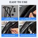 150Pcs Nylon Car Cable Ties Fasteners Zip Tie Clips & Plastic Rivet Straps with One-Way Locking Teeth for Bumper Fender Engine Splash Shield Wiring Harness Interior/Exterior DIY Repair