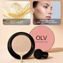 Glow Cushion Foundation, Mushroom Head Air Cushion CC Cream, Lightweight Face Makeup Foundation Moisturizing BB Cream Foundation Brighten Long-Lasting Full Coverage for All Skin Types (Warm)