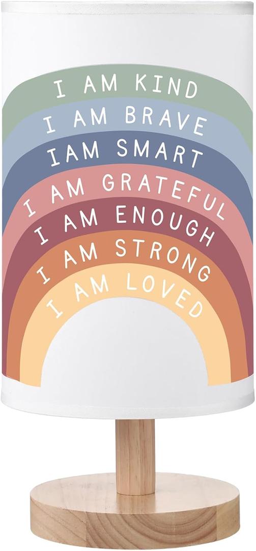 Classroom Lamp Calming Corner Decor Cozy Center 11. 61 Inches Small Bedside Desk Lamp USB Rainbow Reading Book Center Supplies for Home Bedroom Playroom Nursery