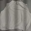 SHENHE Women's Summer Tie Knot Mock Neck Sleeveless Blouse Dressy Casual Going Out Top White Medium