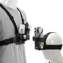 KINGKI Mobile Phone Chest Strap Harness Mount Head Strap Holder Kit for POV/VLOG,Cell Phone Clip Compatible with iPhone,Samsung,GoPro Hero 12, 11,10, 9, 8, AKASO,DJI Osmo,and Action Cameras