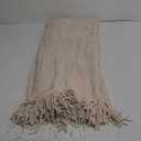 lifein Throw Blanket for Couch, Soft Boho Decor Bed Throw, Cozy White Chenille Knitted Small Farmhouse Lightweight Throw(White/Cream, 50 * 60")