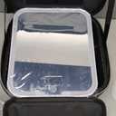 Relavel Makeup Bag with LED Mirror, Small Travel Makeup Case with Rechargeable Lighted Mirror 3 Color Lights, Double Layer Cosmetic Box Makeup Brush Lipstick Holder Organizer for Women, Black