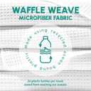 SUN'Y Waffle Microfiber Beach Towel Sand Free, Quick Dry, Ultra Absorbent, Lightweight & Compact Travel Towel with Carry Bag - Large (63 x 31.5), Curl