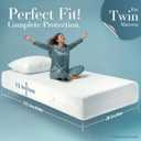 Utopia Bedding Mattress Protector Zippered Twin Size (Pack of 2), 100% Waterproof Bed Bug and Dust Mite Proof Mattress Encasement, Absorbent 6 Sided Mattress Cover