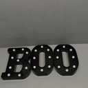 Halloween Decorations Indoor-3 LED Marquee Light Up Letters Black Boo Sign Halloween Lighted 3D Bats Wall Decor for Home Fireplace Indoor Kitchen Party Table Decor