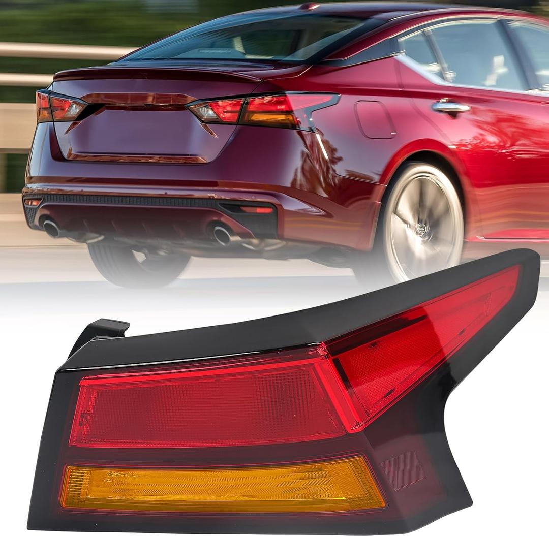 Huray Right Outer Tail Light Fit for Nissan Altima 2019-2022 [Halogen Type] RH Taillight Tail lamp Rear Brake Lamp Assembly OE Style Replacement for NI2805118 (Passenger Side)