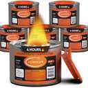 4 Hour Liquid Cooking Chafing Dish Fuel Cans, Food Warmer Heat for Buffet Burners, Parties, Weddings, Banquets, Catering Events, Bulk, Easy to Open, Resealable Covers (6)